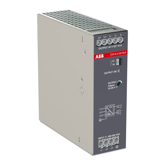 Alimentation, In:3x400-500VAC Out:DC 24V/10A