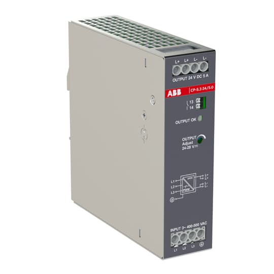 Alimentation, In:3x400-500VAC Out:DC 24V/5A