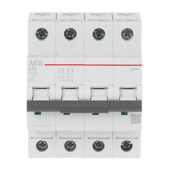 Disjoncteur AEG ElfaPlus 10 kA, caractéristique C, 50 A, 4P