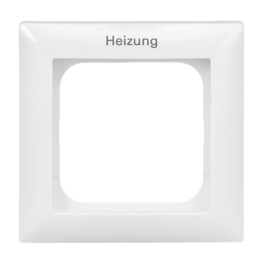Abdeckrahmen mit Aufdruck Heizung 1-fach alpinweiß - Busch-balance® SI