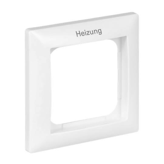 Abdeckrahmen mit Aufdruck Heizung 1-fach alpinweiß - Busch-balance® SI