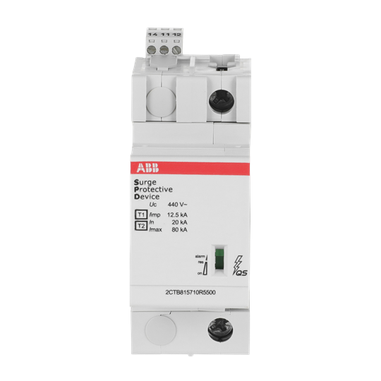 Kombi-Ableiter T1-T2 12.5kA/Pol, 1-polig Uc 440V, Up 1, 6 kV, TS