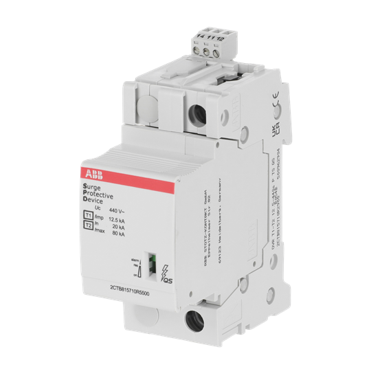 Kombi-Ableiter T1-T2 12.5kA/Pol, 1-polig Uc 440V, Up 1, 6 kV, TS