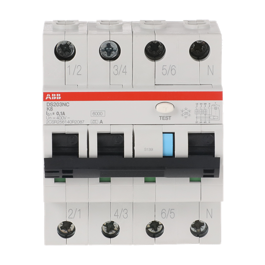 Disjoncteur différentiel Icn = 6.000 A selon IEC/EN 61009-1, Icu = 10 kA IEC/EN 60947-2