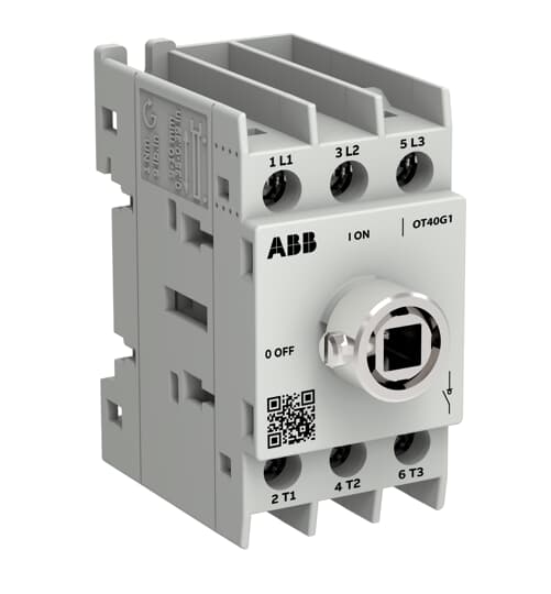 Interrupteur de charge OT Plus 40 A, taille de construction G1, 3 pôles, sans poignée, plaque de montage