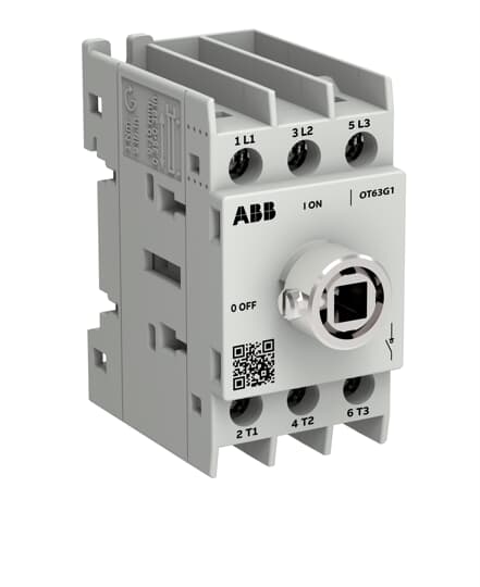 Sectionneur de charge OT Plus 63 A, taille de construction G1, 3 pôles, sans poignée, plaque de montage