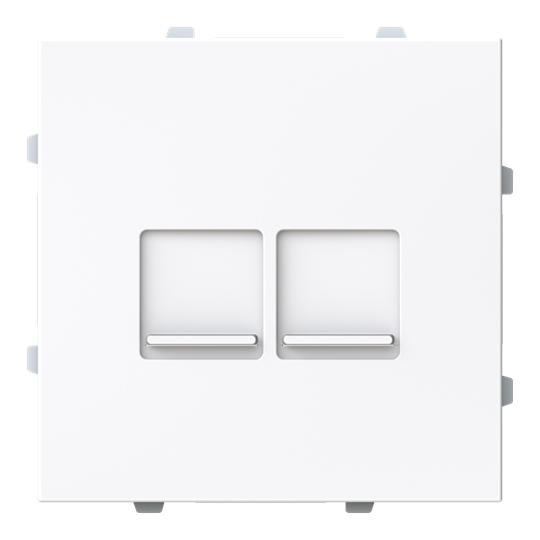 Tapa plana 2 soportes con persiana BL