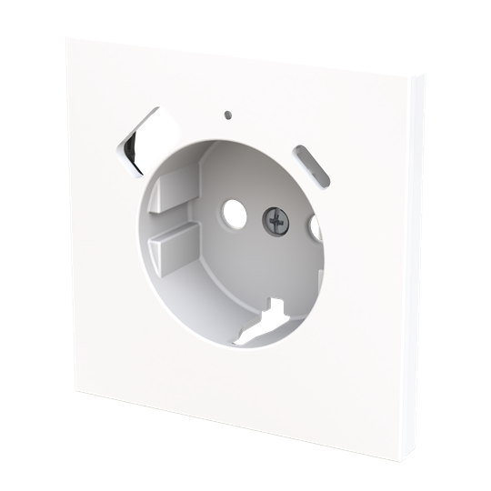 Tapa Schuko + cargador USB A+C  BL