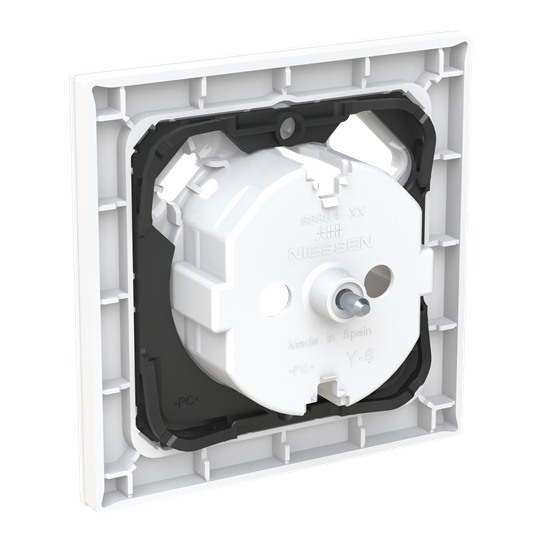 Tapa Schuko + cargador USB A+C  BL