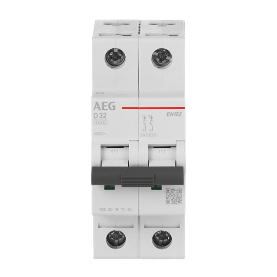 Disjoncteur AEG ElfaPlus 10 kA, caractéristique D, 32 A, 2P