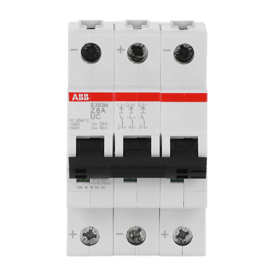 Disjoncteur Z-Char., 10 kA, 6 A, 3P
