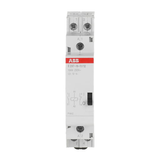 Installationsrelais Spule 12 V AC, 16 A, 1 Öffner + 1 Schließer