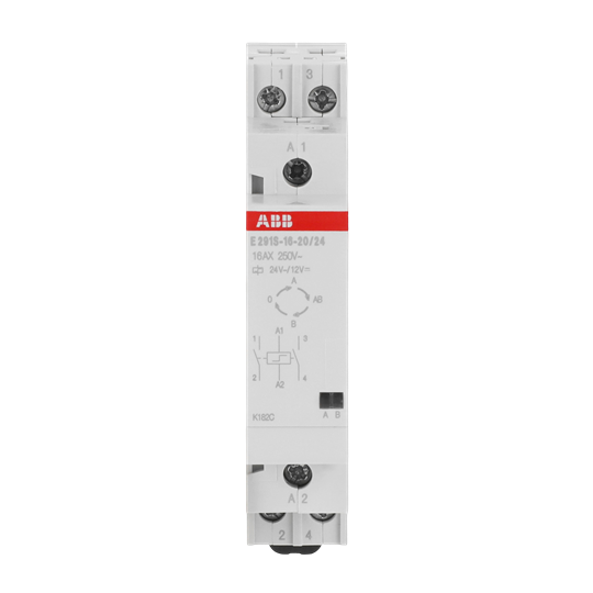 Serien-Stromstoßschalter Spule 24 V AC/12 V DC, 16 A, 2 Schließer