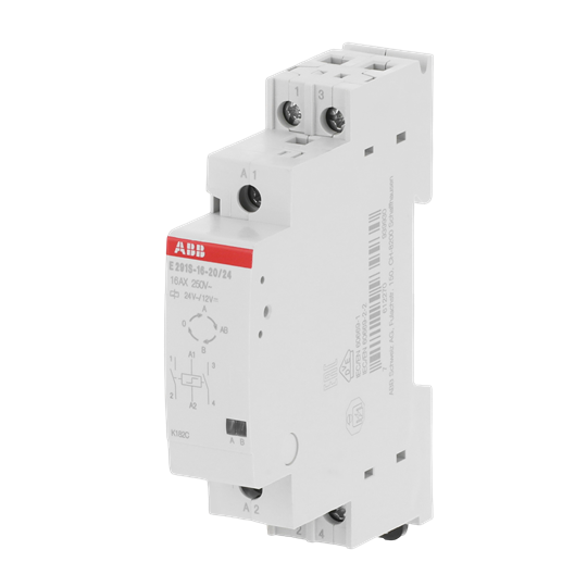 Serien-Stromstoßschalter Spule 24 V AC/12 V DC, 16 A, 2 Schließer