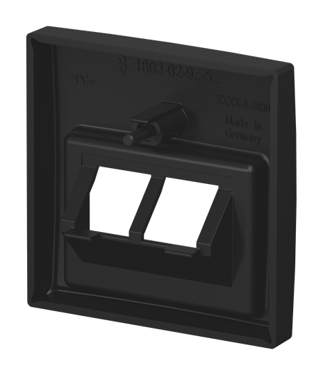 Zentralscheibe UAE/IAE (ISDN) 2-fach schwarz matt - Busch-balance® SI