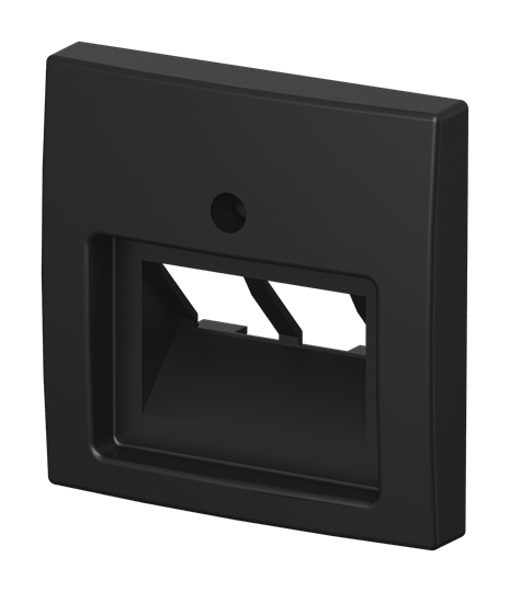 Zentralscheibe UAE/IAE (ISDN) 2-fach schwarz matt - Busch-balance® SI