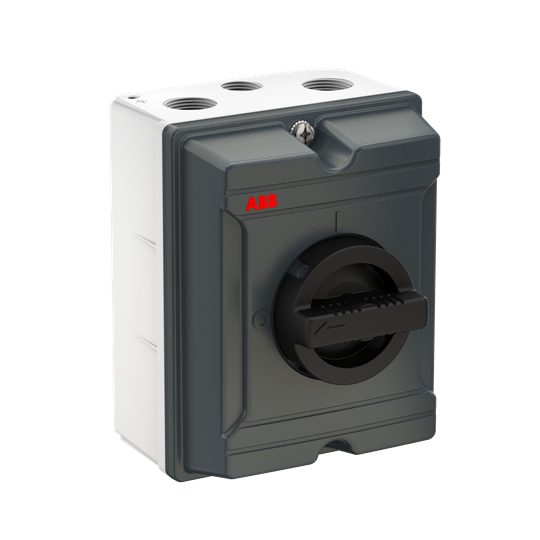 Interrupteur de maintenance EMV, 4 pôles 415V AC23A 16A, 7,5kW avec poignée noire 1SCA164957R1001