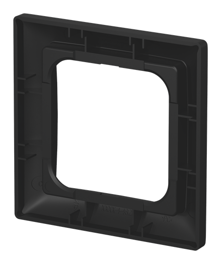 Abdeckrahmen mit Aufdruck Heizung 1-fach schwarz matt - Busch-balance® SI