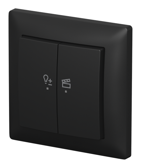 LED-Dimmer-Einsatz flex, 1-fach Komplettset mit 2-fach Bedienelement, Wireless