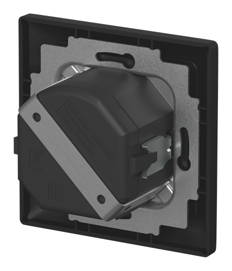 Busch-Drehdimmer LED, Komplettset mit Glimmlampe schwarz matt -