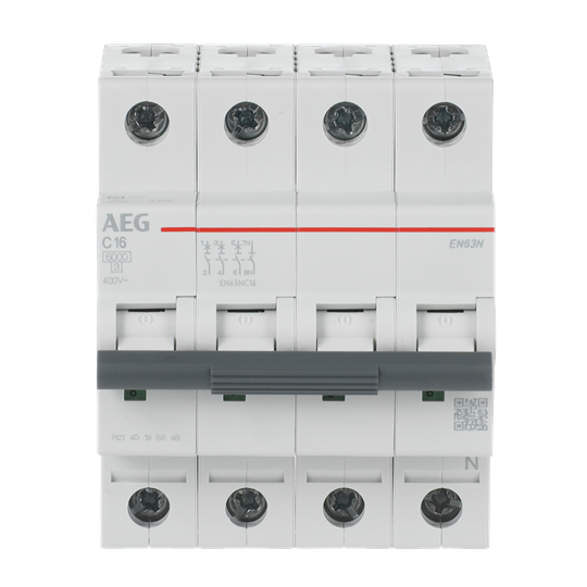 Disjoncteur AEG ElfaPlus 6 kA, caractéristique C, 16 A, 3+N