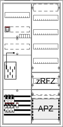 Armoire complète, BKE-I, A27 1Z1V4A2z Q16, Classe de protection II, Classe de protection IP31