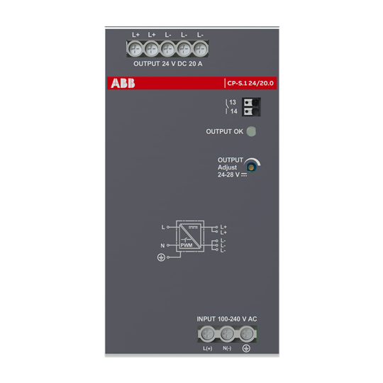 Netzteil In:100-240VAC/90-250VDC Out:DC 24V/20A