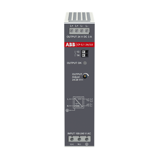 Netzteil In:100-240VAC/90-250VDC Out:DC 24V/3A