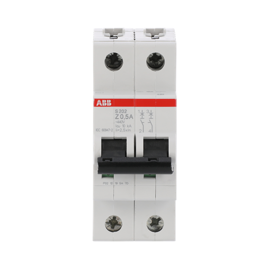 Disjoncteur Z-Char., 6 kA, 0.5 A, 2P