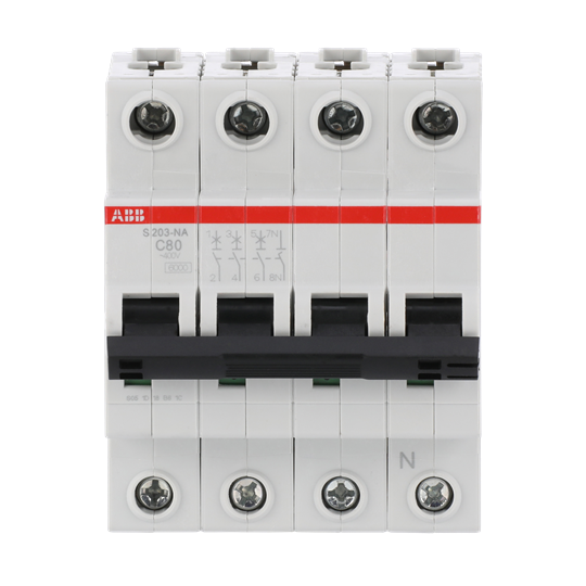 Disjoncteur C-Char., 6kA, 80A, 3P,+NA