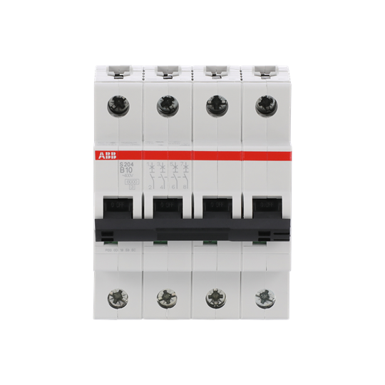 Disjoncteur B-Char., 6 kA, 10 A, 4P