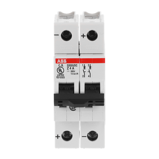 Disjoncteur Z-Char., 14 kA, 4 A, 2P, UL489 2CDS272517R0338