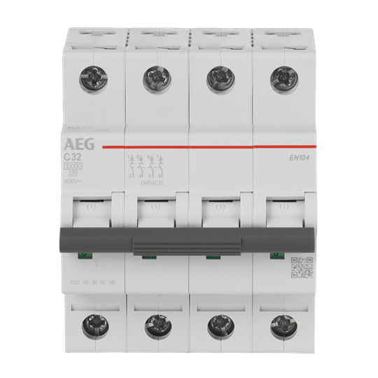 Disjoncteur AEG ElfaPlus 10 kA, caractéristique C, 32 A, 4P