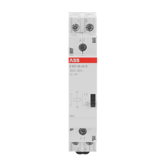 Installationsrelais Spule 8 V AC, 16 A, 2 Schließer