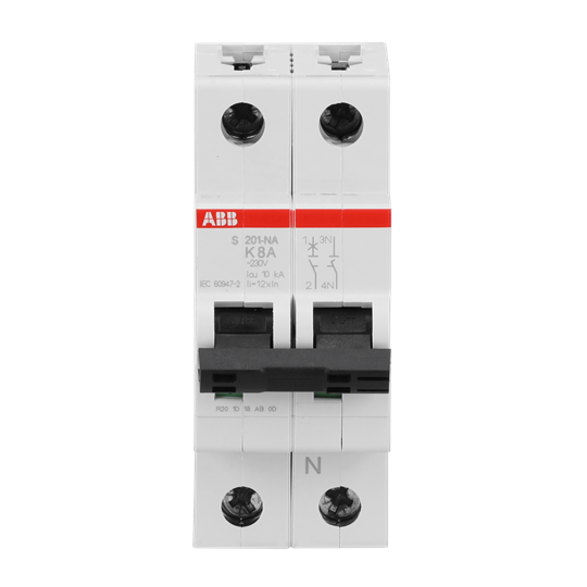 Disjoncteur K-Char., 6 kA, 8 A, 1P+NA
