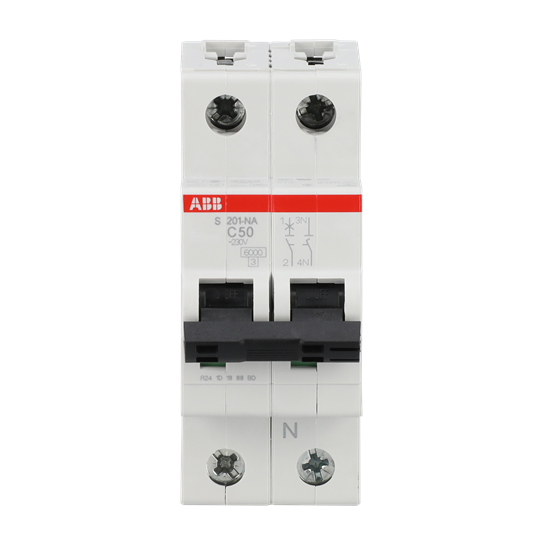 Disjoncteur C-Char., 6 kA, 50 A, 1P+NA