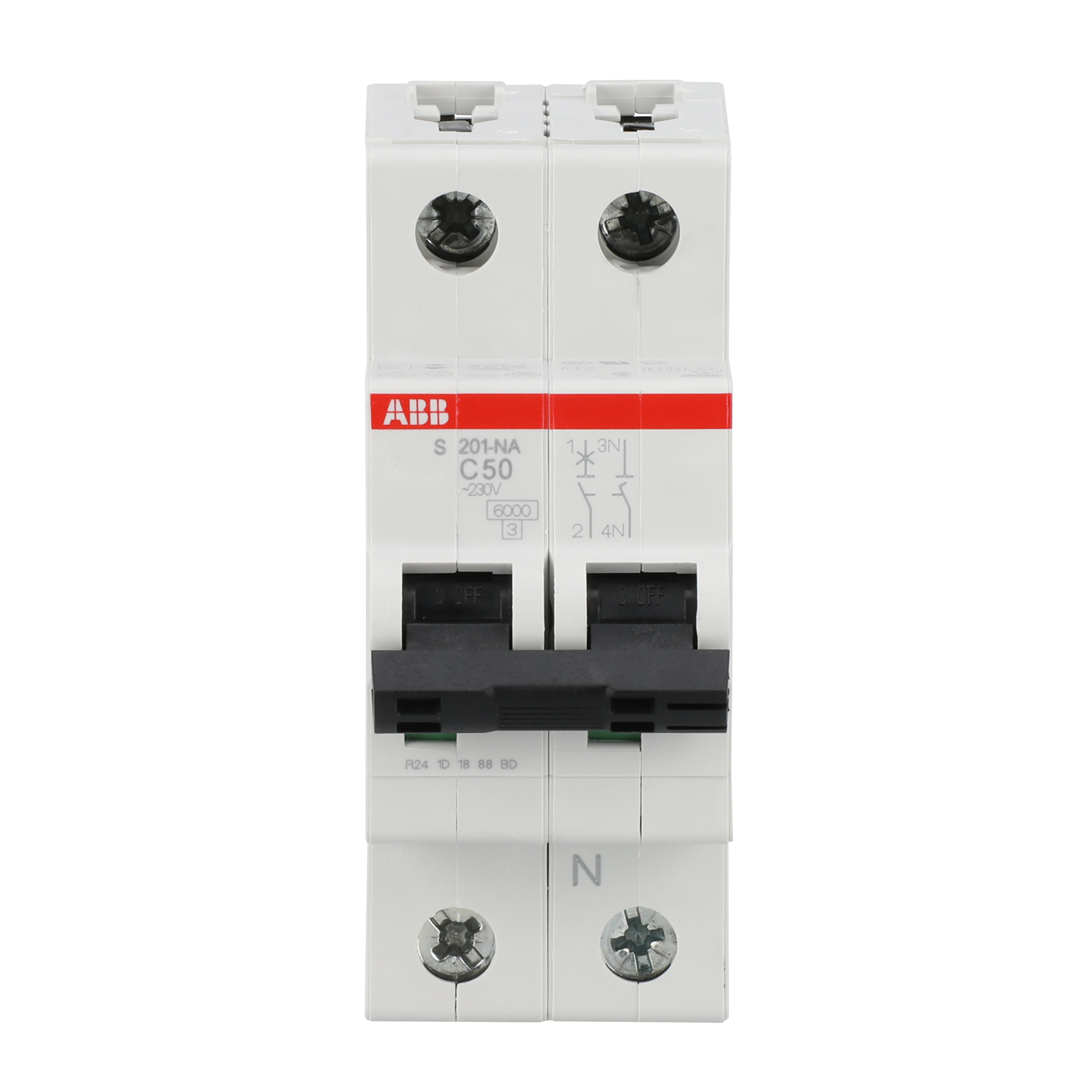ABB Interruttore automatico 6kA 50A C 1p S201-C50