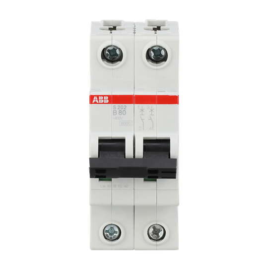 Disjoncteur automatique B-Char., 6kA, 80A, 2P