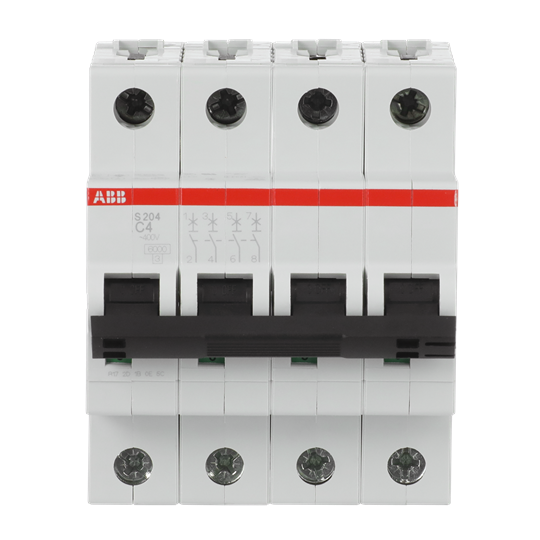 Disjoncteur C-Char., 6 kA, 4 A, 4P