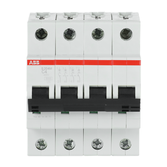 Disjoncteur C-Char., 10 kA, 4 A, 4P