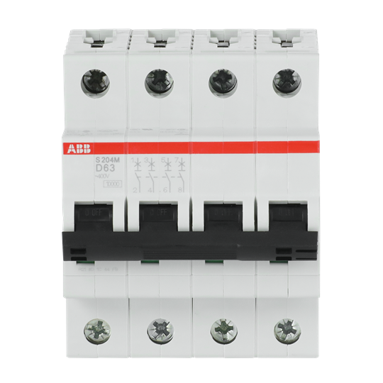 Disjoncteur D-Char., 10 kA, 63 A, 4P