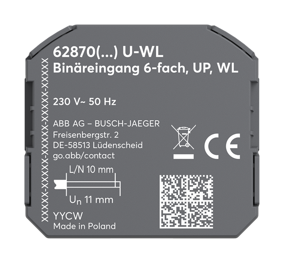 Binäreingang 6-fach, UP, WL