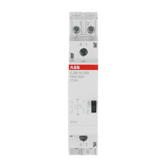 Interrupteur à impulsion bobine 8 V CA, 16 A, 2 contacts normalement ouverts