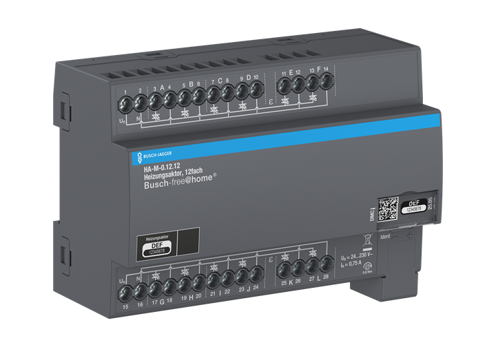 Heizungsaktor, 12-fach, 230 V, REG, BJE für Busch-free@home®
