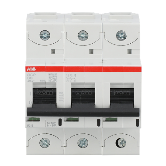 Disjoncteur haute performance 80A, classe C, Icu=50kA 240/415V AC, 3P
