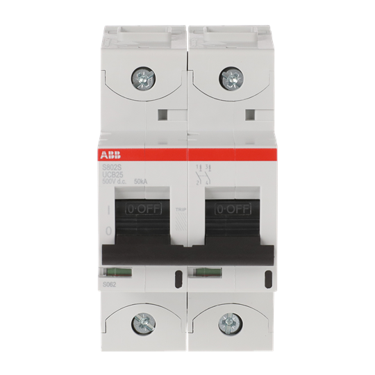 Disjoncteur haute performance, 25A, B, 500VDC=Icu 50kA, 2P