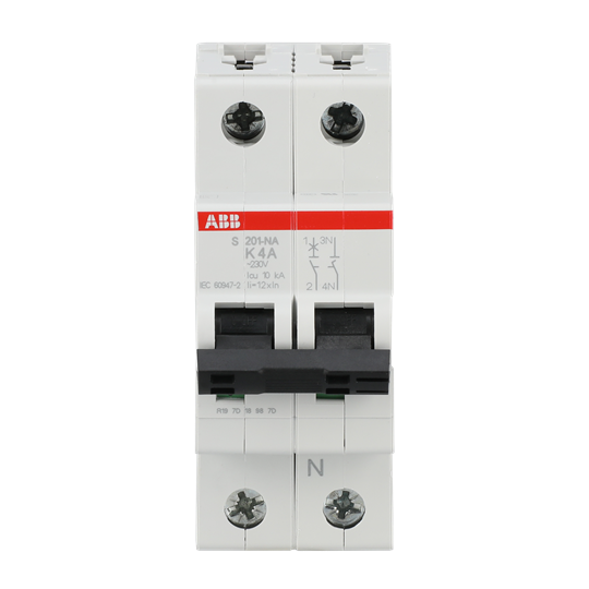Disjoncteur K-Char., 6 kA, 4 A, 1P+NA 2CDS251103R0337