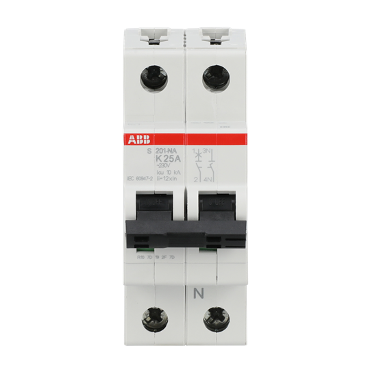 Disjoncteur K-Char., 6 kA, 25 A, 1P+NA