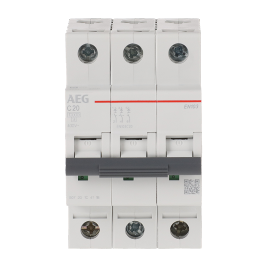 Disjoncteur AEG ElfaPlus 10 kA, caractéristique C, 20 A, 3P