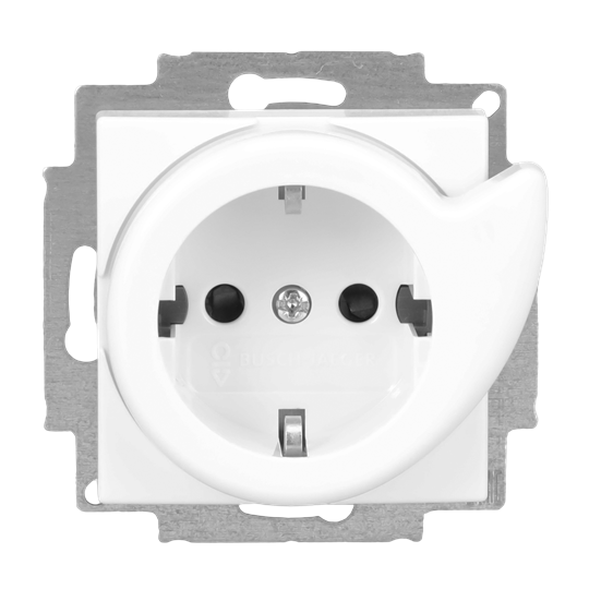Busch-Servicesteckdose® SCHUKO® Steckdosen-Einsatz Safety+ alpinweiß -